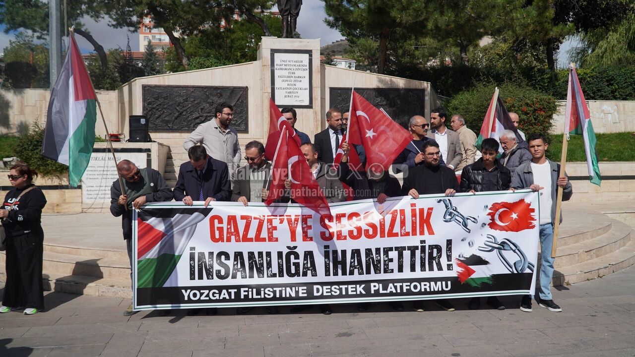 Yozgat Cumhuriyet Meydanı'ndan Gazze'ye Güçlü Destek (6)