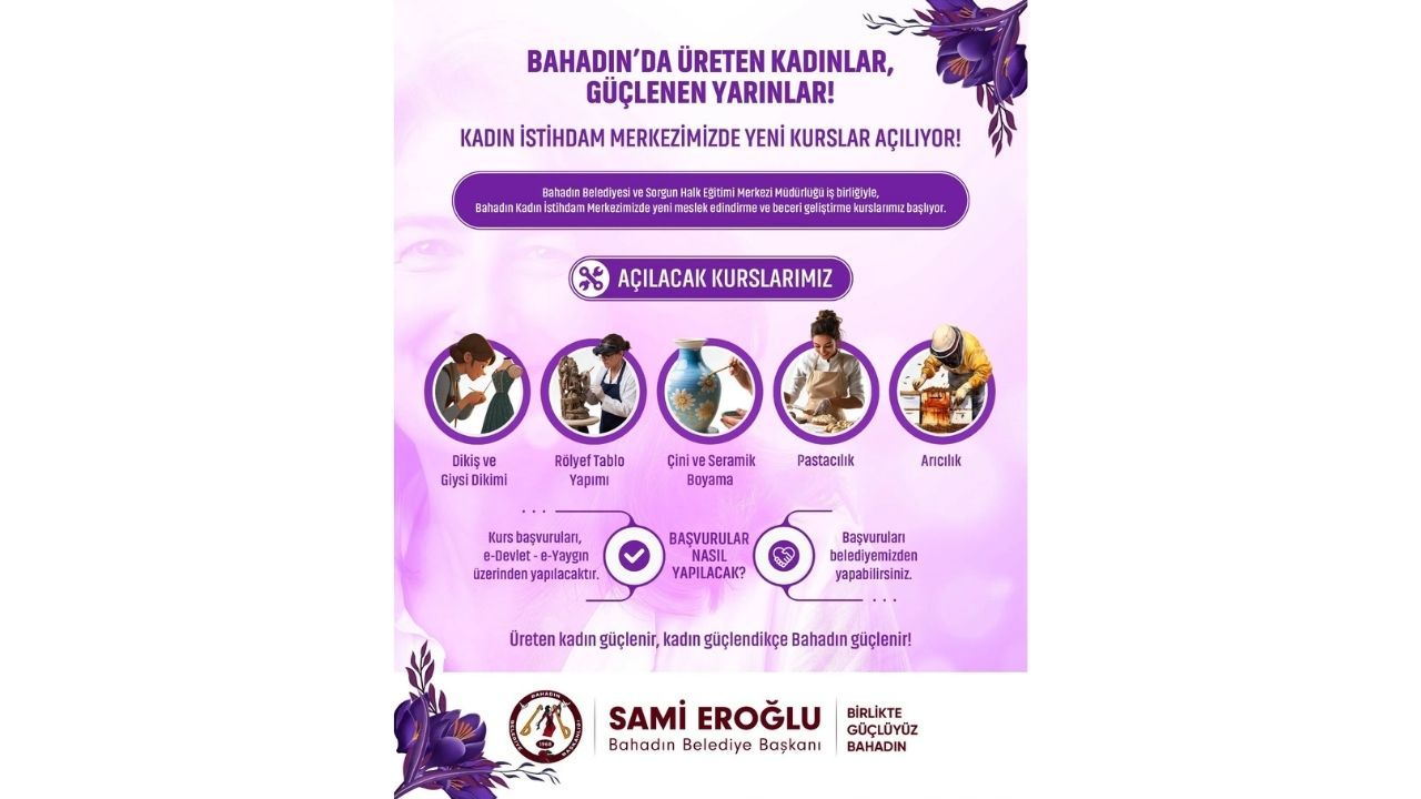 Yozgat'ın Bahadın Beldesinde Kadınlara Özel Kurslar Açılıyor (2)