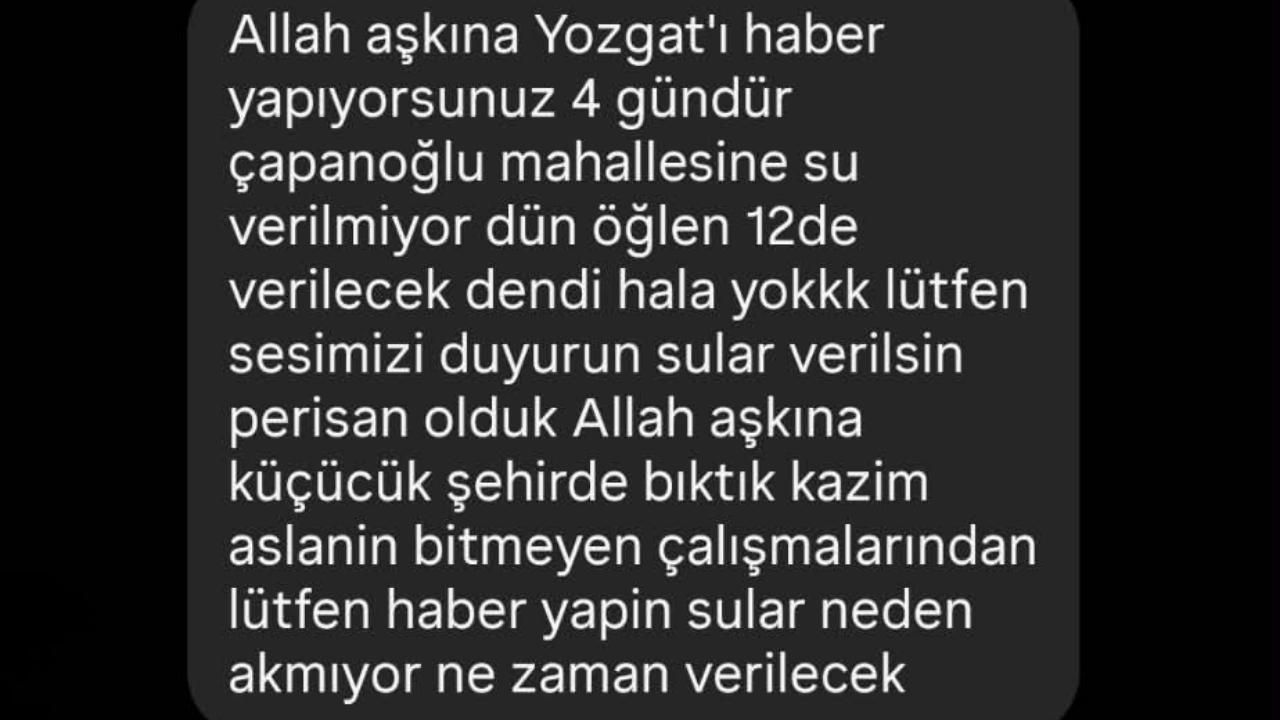 Yozgat’ta Sular Verildi Denildi, Çapanoğlu Mahallesi’nden Şikayet Geldi (2)