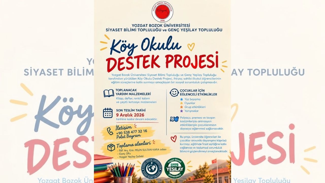 Yozgat'ta Üniversiteliler El Ele Verdi Minik Yüzleri Güldürecek Proje Başladı (1)